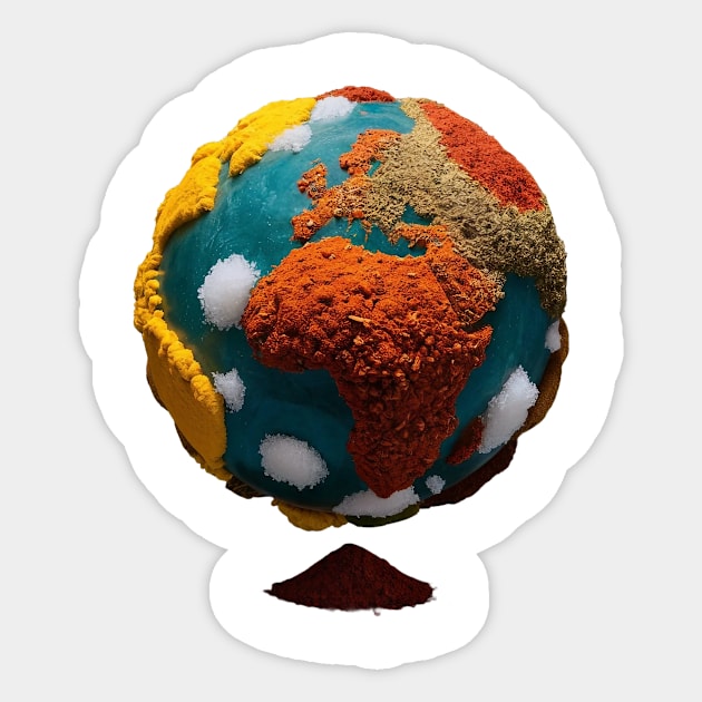 Various Colors and Textures Representation of Earth Sticker by animegirlnft